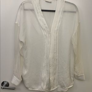 Vince vince.  white long sleeve blouse
